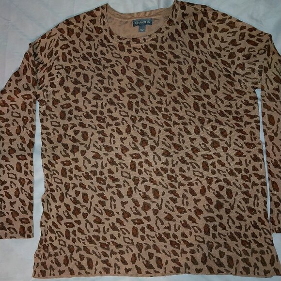 NWT Style & Co animal print lightweight Size L - Picture 1 of 5